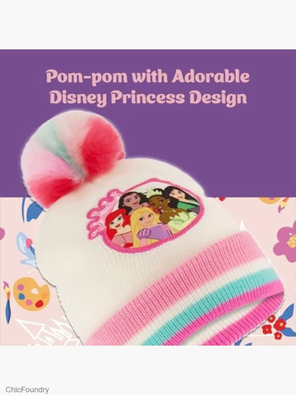 Girls Winter Earmuffs and Gloves Set for Ages 4-7